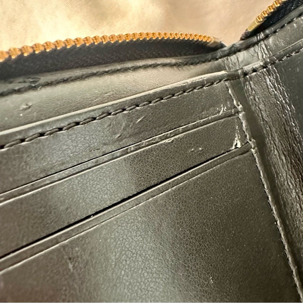 Coach Monogram Zip Wallet | Brown and Black | Medium - Picture 5 of 7